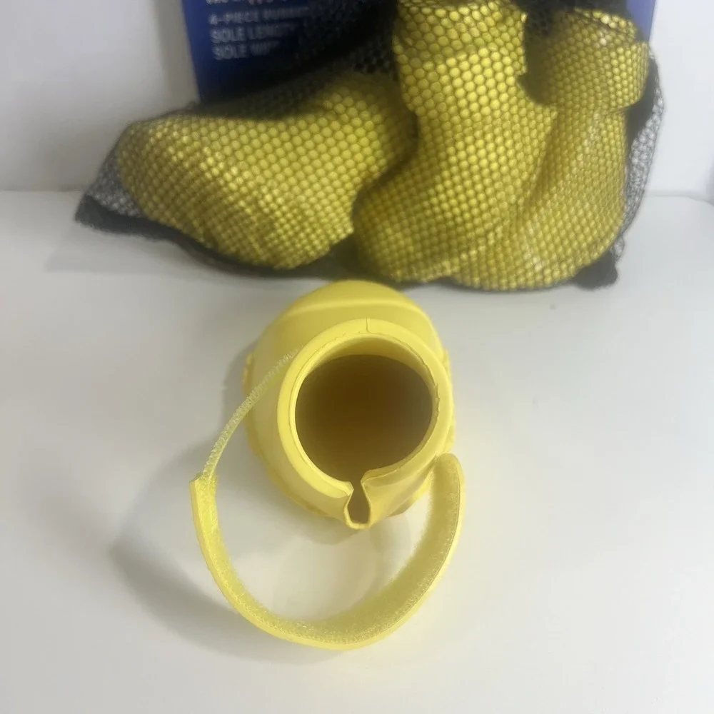 Youly Yellow Silicone Dog Rain Boots Size XL Water Resistant Skid Resistant